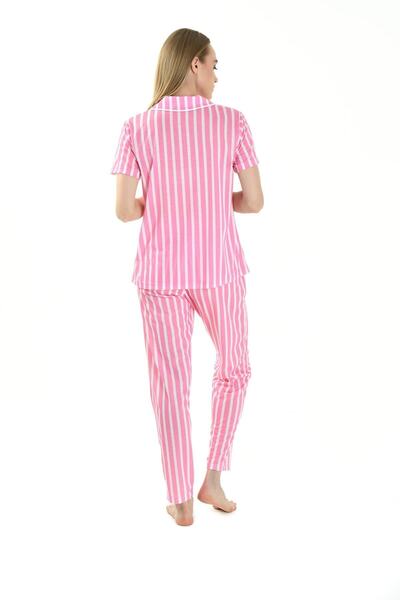 Yeni İnci Front Buttoned Short Sleeve Women's Pajamas Set Bpj1848