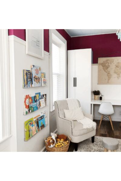 Queen Bee İstanbul Modern Çok Amaçlı 2'li Pleksi Hayalet Raf Seti- 60cm Genişlik 10cm Derinlik