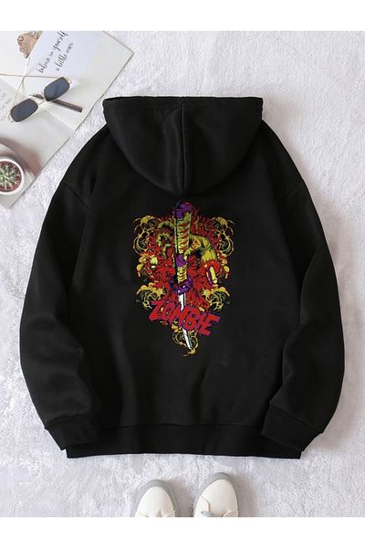DENİKK Street Style Back Print Unisex Hoodie