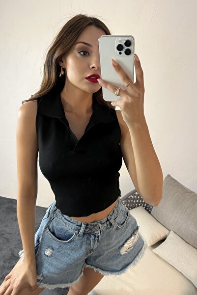 Lucax Yakalı Crop Atlet/ Polo Yaka