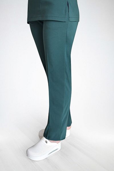 Nur Medikal Giyim Green Duck Patterned Terikoton Bottom Trousers