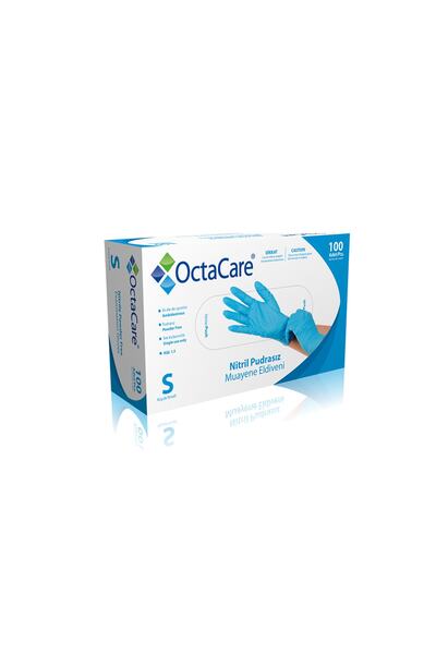 Octacare Nitrile Powder-Free Exam Gloves Blue Small