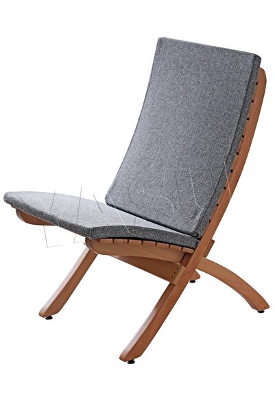 YASÜ Minderli Ahşap Katlanır Balkon Bahçe Teras Piknik Cafe Sandalyesi Koltuğ...