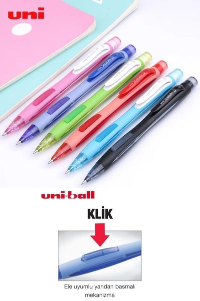 UNİ-BALL Shalaku Blue 0.5 mm Versatile Tip Pen with Side Press Eraser S M5-228
