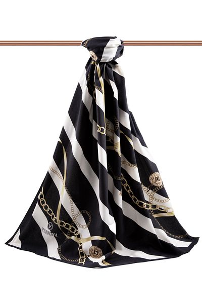 Vissona Γυναικείο σάλι Luxury Medina Silk Μαύρο
