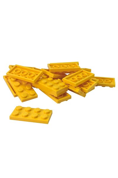 LEGO Original Moc Custom Accessory Creator Plate 2 X 4 Flat Brick Yellow 4 Pieces Will Be Sent
