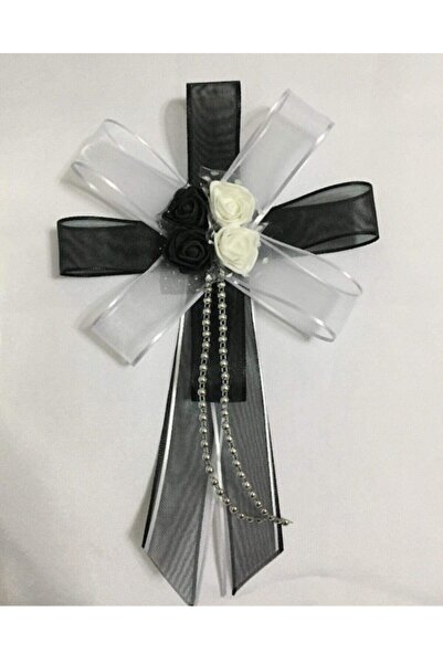 ecrin tuhafiye hobi Siyah Beyaz Bohça Süsü