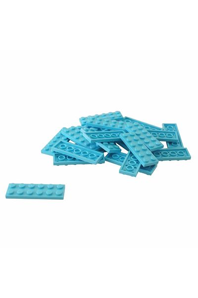 LEGO Moc Custom Accessory Creator Plate 2 X 6 Flat Brick Medium Azure 4 Pieces Will Be Sent