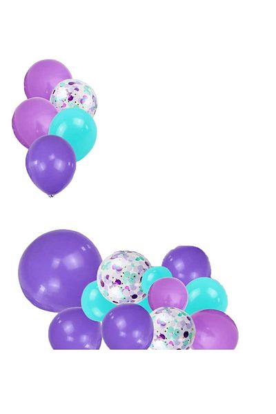 Patladı Gitti Mermaid Concept Balloon Set 17 Pieces