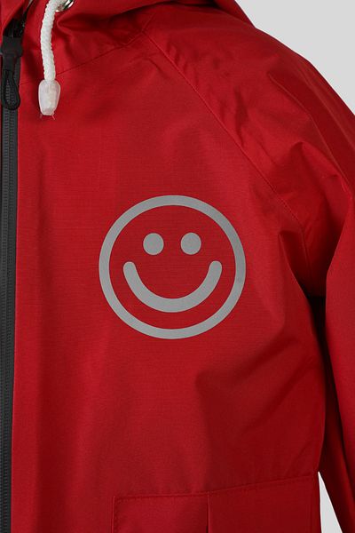 Belkızın Atölyesi Red Hooded Waterproof Children's Raincoat