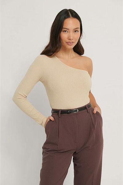 ÖZ PAMUK Μακρυμάνικη μπλούζα One Shoulder Open
