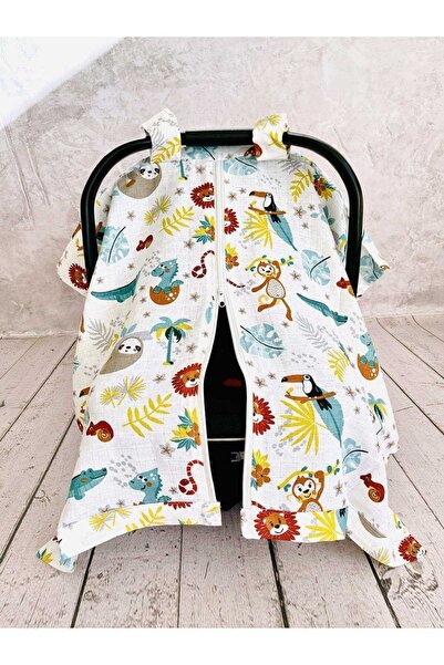 JUNİPERUS Zoo Müslin Puset Örtüsü Fermuarlı Bej