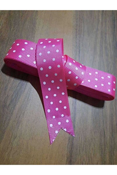 İMREN AKSESUAR Panglică din satin de 5 metri - roz cu buline, 3 cm