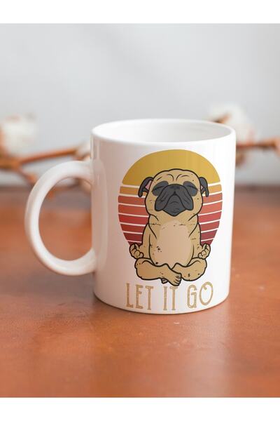 Eylül Design Dog Doing Yoga Special Design Printed Mug Cup Funny Mug Cup Animal Lover Gift Coffee Cup