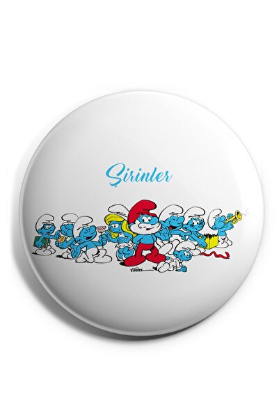 Hasbihal Şirinler Ailesi Iğneli Çanta Rozeti.