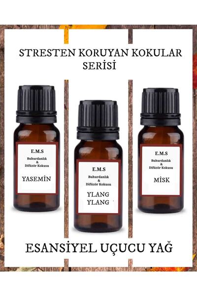 E.M.S AVM Yasemin,ylang Ylang,misk Esansiyel Uçucu Yağ Buhurdanlık Yağı Difüz...