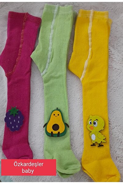 ÖZKARDEŞLER BABY Baby Killot Socks Felt Faux Fur 3 Pcs