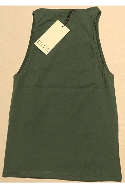 Dilvin Γυναικείο μπλουζάκι με λαιμόκοψη σε σμαραγδί πράσινο χρώμα