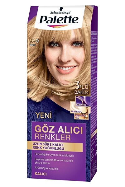 Schwarzkopf Palette Göz Alıcı Renkler Beyaz Kapatıcı Saç Boyası 9-0 Sarı