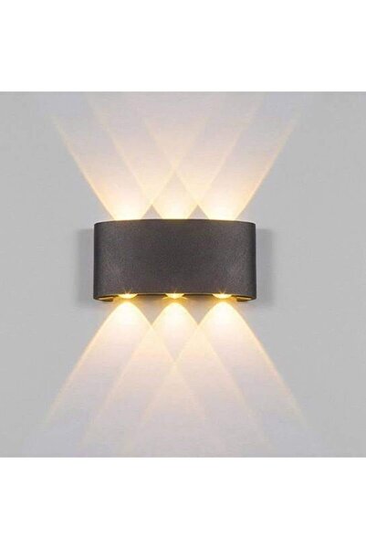 Genel Markalar 6 Watt Siyah Kasa Gün Işığı Dış Mekan Çift Yönlü Modern Led Aplik ( Ip65 )