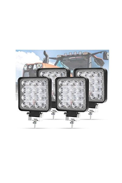 İTH Traktör Tepe Lambası Çalışma Lambası 16 Ledli 4 Adet