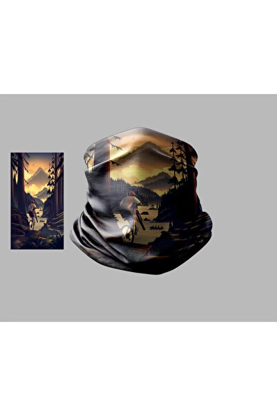 Buffalo Bicycle Designed Biker Buff Mask Outdoor Neck Collar Unisex Bandana