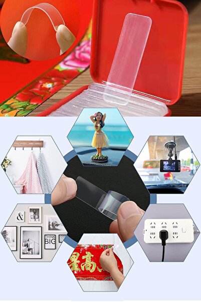 TechnoStation Çivisiz 60 Parça Duvar Yapışkanı Kendinden Yapışkanlı Iki Taraf...