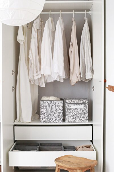 REKHOME Leaf Gray Cabinet Laundry Toy Organizer Folding Storage Box Organizer 28x28x28