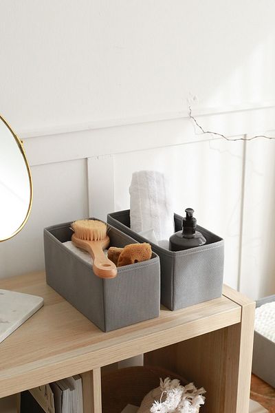 REKHOME Συσκευασία 2 Γκρι Παιδικό Δωμάτιο Ντουλάπα Συρτάρι Πλυντήριο ρούχων Organizer Storage Box Organizer