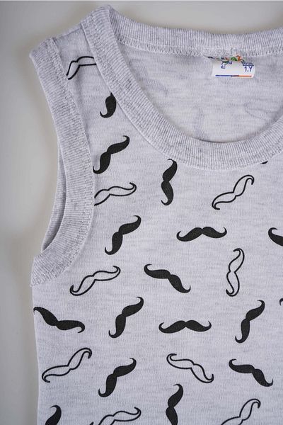 MİNİKO KİDS New Season Strap Patterned Baby Cotton Snap-On Bodysuit