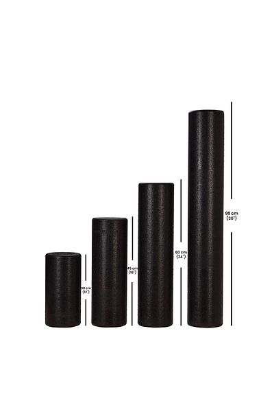 Actifoam Black Serrated Pilates Roller Yoga Exercise Massage Roller 45 cm