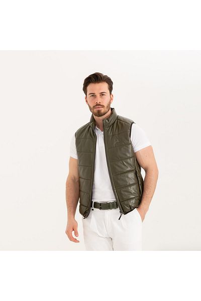 Tamer Tanca Men's Genuine Leather Vest Leather Coat 382 2160 Erk Leather Vest Sk22/23