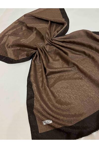 Hint İpek Ipekyolu Eşarp Çikolata Kahverengi Monogram Şal