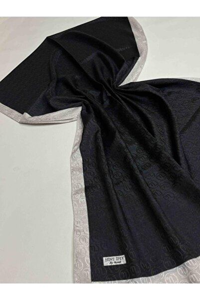 Hint İpek Ipekyolu Eşarp Siyah Vizon Monogram Şal