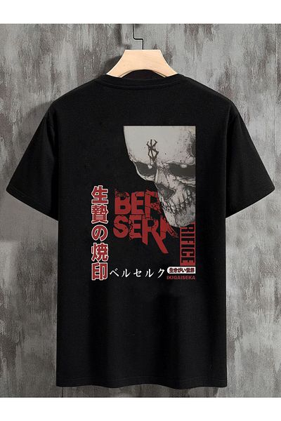 DEEPSENCE Black Unisex Oversize T-shirt Berserk Printed
