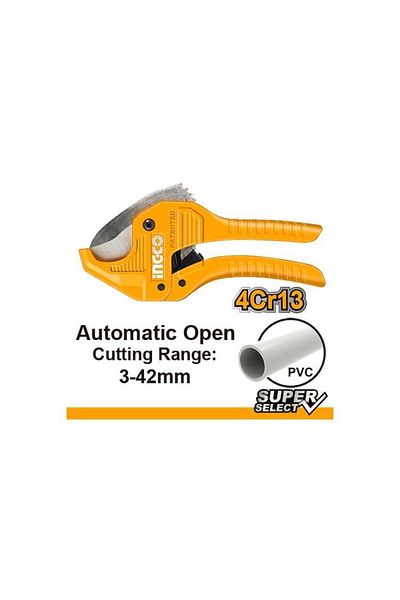 Ingco 42 mm PVC-PPRC Ing-HPCS05428 Plastic Pipe Cutter
