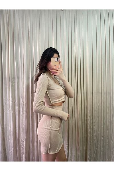 MY DEPO Set dublu camisole cu cusătură inversă pentru femei