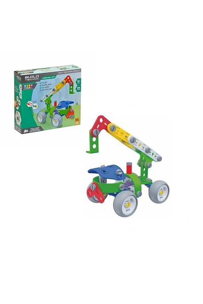 Roy Toy Unmountable Vehicles 96 Piece Crane DIY Game Set for Children Over 3 Years Old