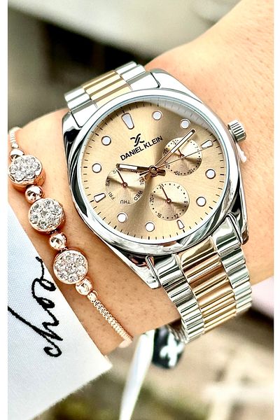 Daniel Klein Women's Wristwatch 3 Atm Waterproof Steel Cord + Bracelet