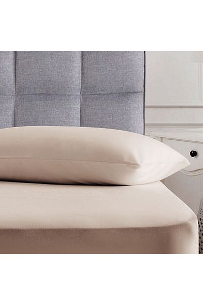 B2B Plus 2 Pieces Cotton 50x70 Cm Pillow Case | Beige Color |