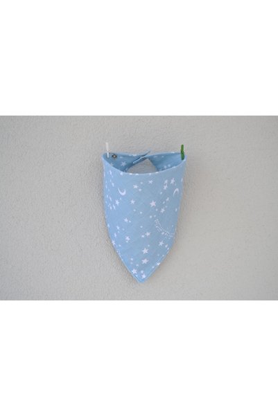 Vegüba 100% Organic Cotton Double Layer Muslin Fabric with Two Snaps Baby Drool Bib & Scarf