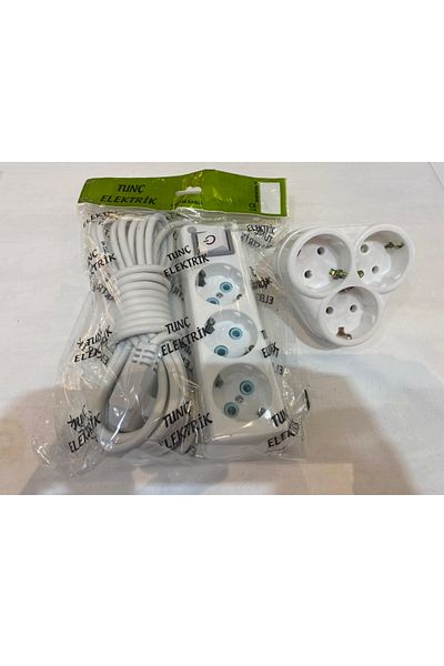 Tunç Çadır 5 Meter Switch Group Socket+golyat Set Bakir Cable