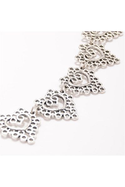 Touz Vintage Retro Necklace - Heart In Flower Design