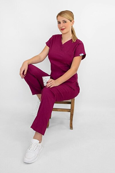 Nur Medikal Giyim Set de sus și de jos din lycra de culoare ciuperci