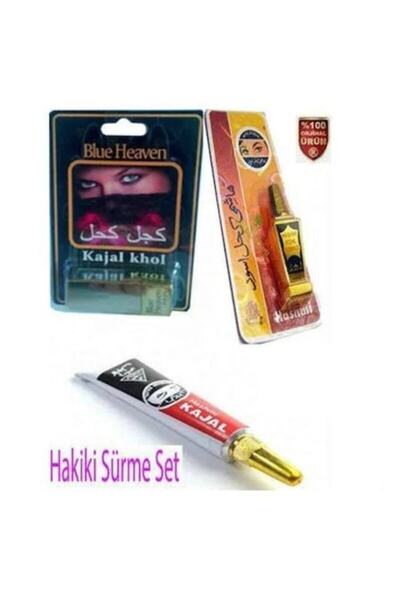 Genel Markalar Göz Sürmesi Siyah Kajal Toz Sürme + Krem Jel Sürme + Stick Göz...