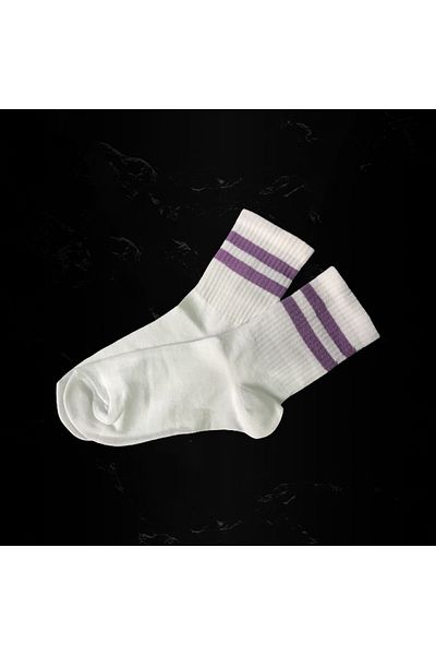 Touz Purple Striped College Socks