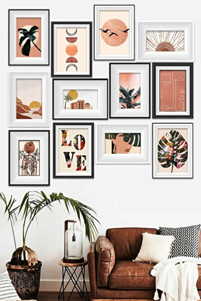 NT Handmade 12 Parça Çerçeve Görünümlü Mdf Tablo Seti