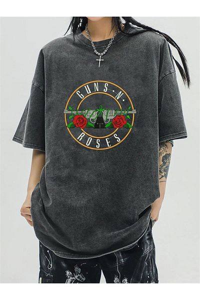 Touz Rock Series Washable Guns N' Roses Unisex Vintage T-shirt