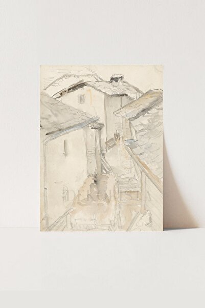 HOME DEKORİSTA Vintage αφίσα, τοίχος γκαλερί, αρχιτεκτονικό σχέδιο, αφηρημένο...