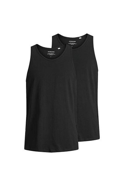 Jack & Jones JACK&JONES Herren Tanktop, 2er Pack - JACBASIC TANKTOP, einfarbig, Baumwolle
